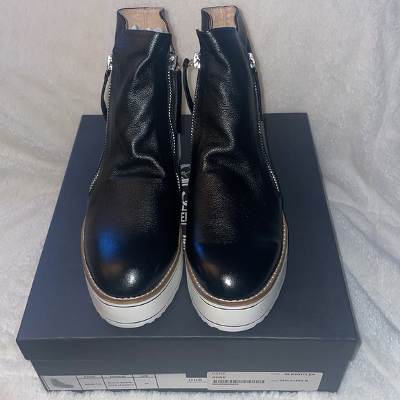 NWT Anthropologie SILENT D NENE Boot in Black/White - Picture 8 of 15